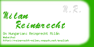 milan reinprecht business card