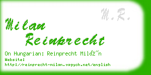 milan reinprecht business card